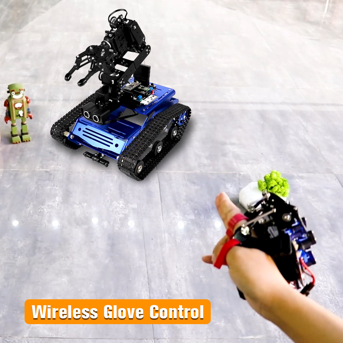 Hiwonder Tankbot Track Robot Car Loaded with Robotic Arm for STM32 Programming